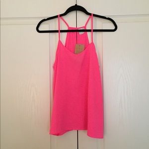 NWT Paper Crane Hot Pink Tank Top